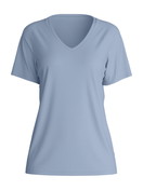 Women - Short-sleeved shirt made of 100% Cotton in Blue, Unicoloured, from the Favourites Tiles series by CALIDA