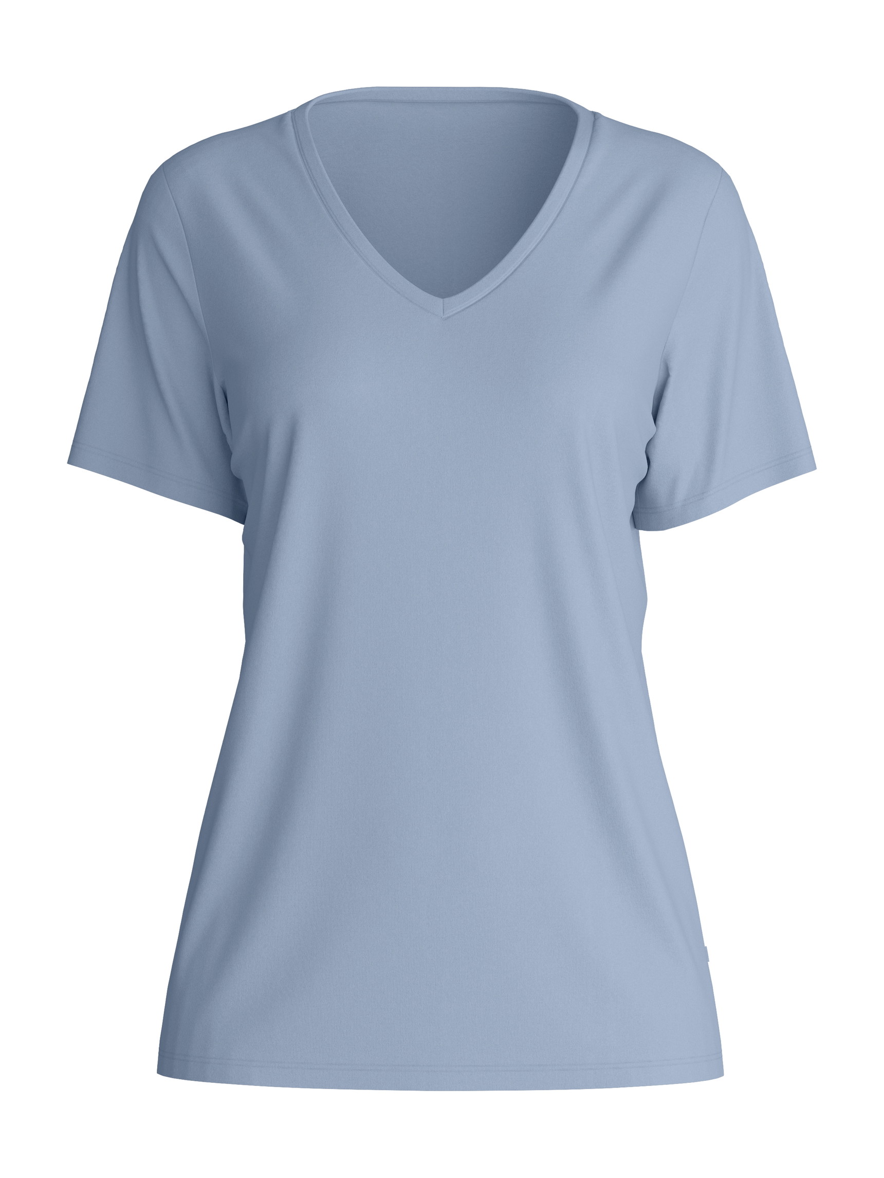 Women - Short-sleeved shirt made of 100% Cotton in Blue, Unicoloured, from the Favourites Tiles series by CALIDA
