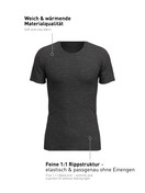 Herren - Shirt aus Wolle und Seide aus Wolle in Grau, Einfarbig aus Serie Wool & Silk von CALIDA