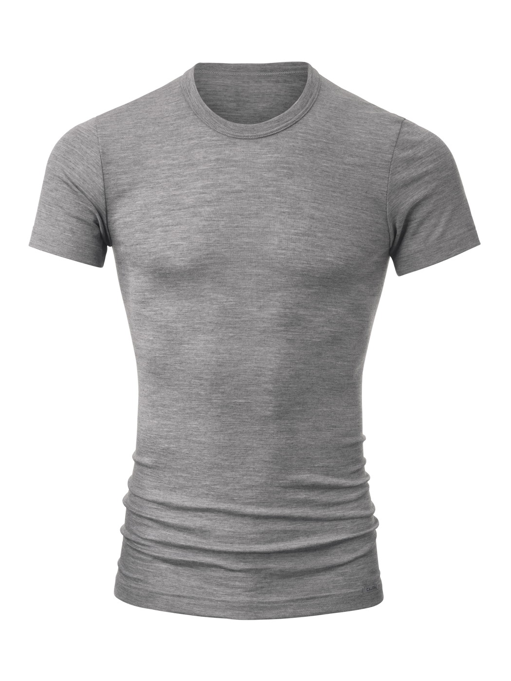 Uomo - T-shirt in Lana di colore Grigio, Tinta unita, della serie Wool & Silk di CALIDA