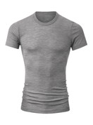 Herren - Shirt aus Wolle und Seide aus Wolle in Grau, Einfarbig aus Serie Wool & Silk von CALIDA