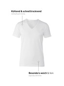 Herren - T-Shirt, V-Neck aus Lyocell in Weiß, Einfarbig aus Serie Focus von CALIDA