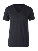 Herren - T-Shirt, V-Neck aus Lyocell in Schwarz, Einfarbig aus Serie Focus von CALIDA