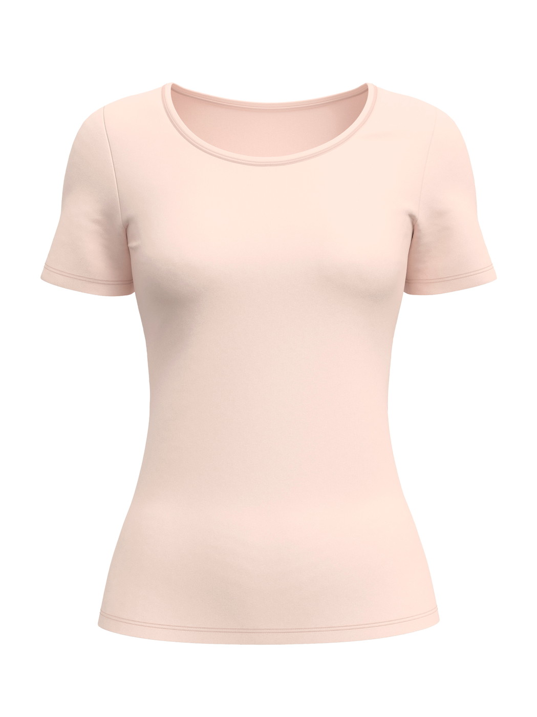 Damen - T-Shirt, Rundhals aus Baumwolle in Rosa, Einfarbig aus Serie Natural Comfort von CALIDA