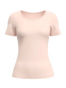 Femme - T-shirt á manches courtes en Coton de couleur Rose, Unicolore, de la série Natural Comfort de CALIDA