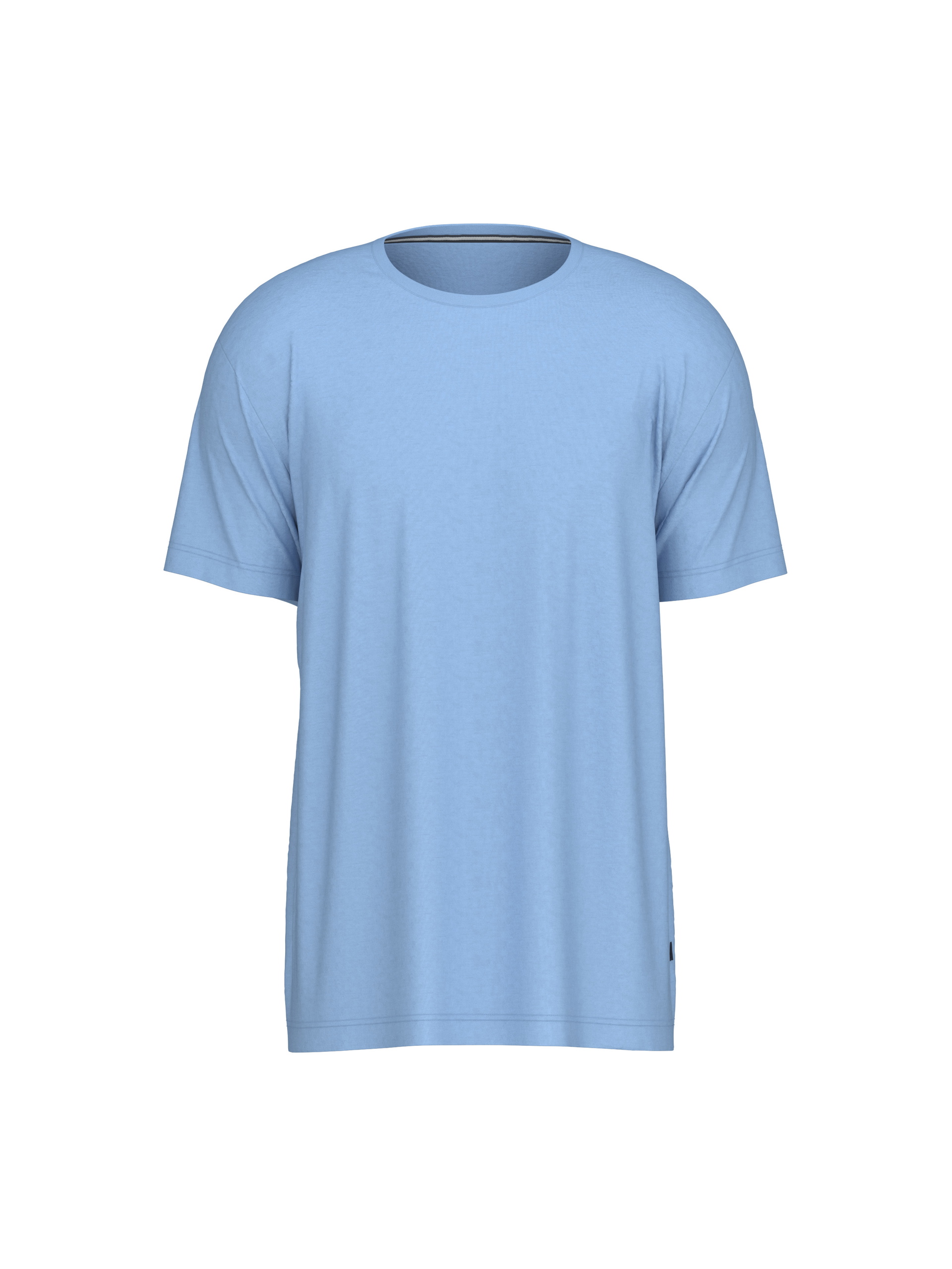 Homme - T-Shirt à manches courtes en 100% coton de couleur Bleu, Unicolore, de la série Remix Basic Sleep de CALIDA