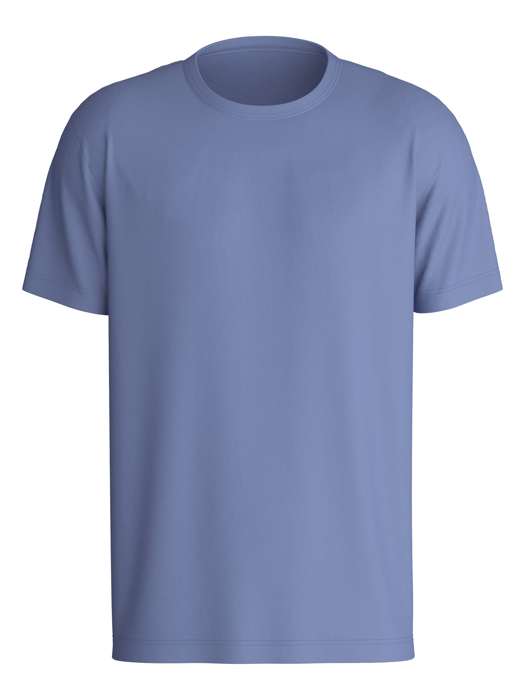 Herren - Kurzarm-Shirt aus 100% Baumwolle in Blau, Einfarbig aus Serie Remix Basic Sleep von CALIDA