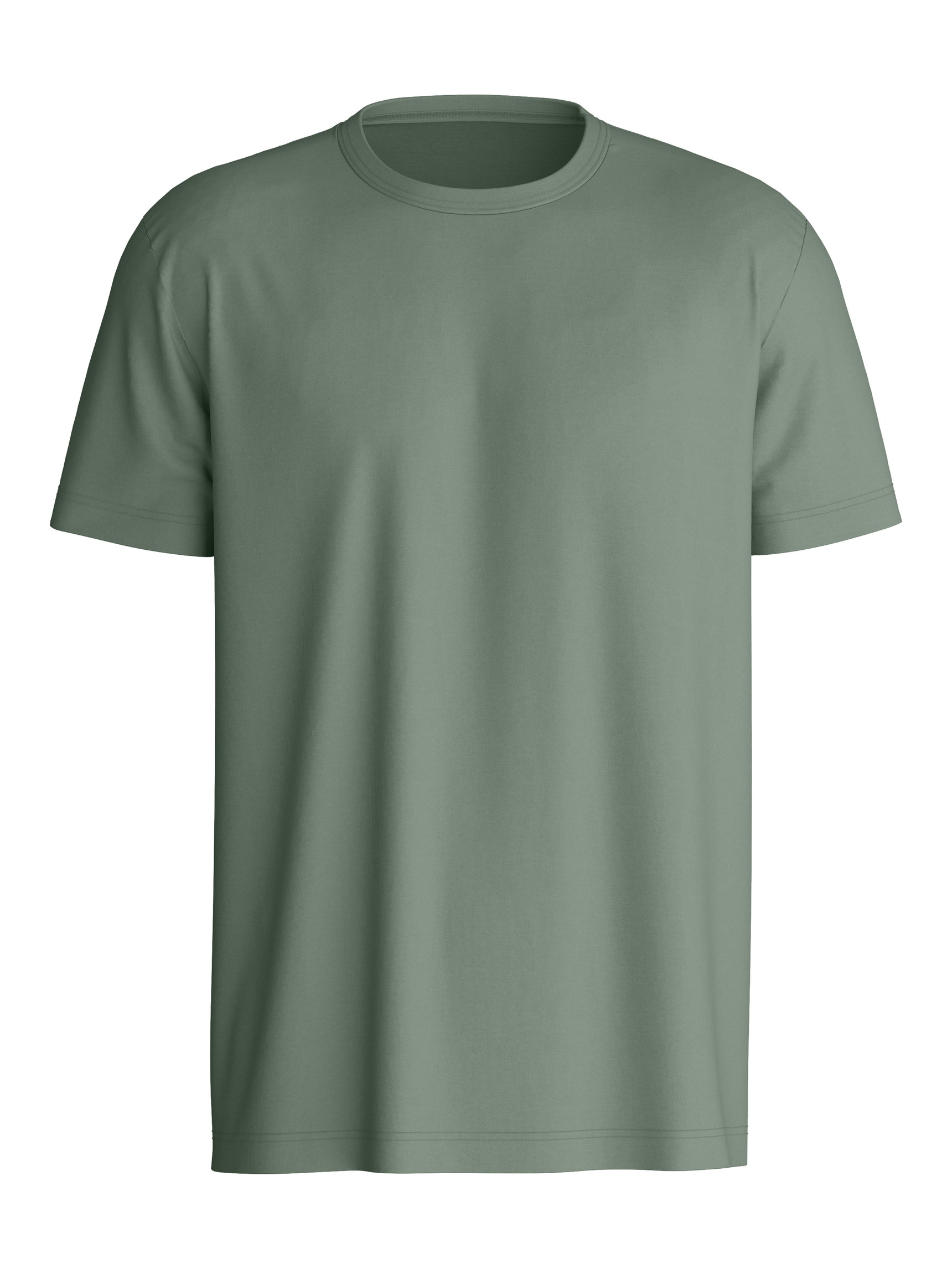 Uomo - Maglietta a maniche corte in 100% cotone di colore Verde, Tinta unita, della serie RMX Sleep Leisure di CALIDA