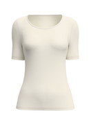 Damen - Kurzarm-Shirt aus Wolle-Seide aus Wolle in Beige, Einfarbig aus Serie True Confidence von CALIDA