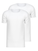 Multipack Men - T-Shirt, 2-Pack made of Cotton in White, Unicoloured, from the Natural Benefit series by CALIDA