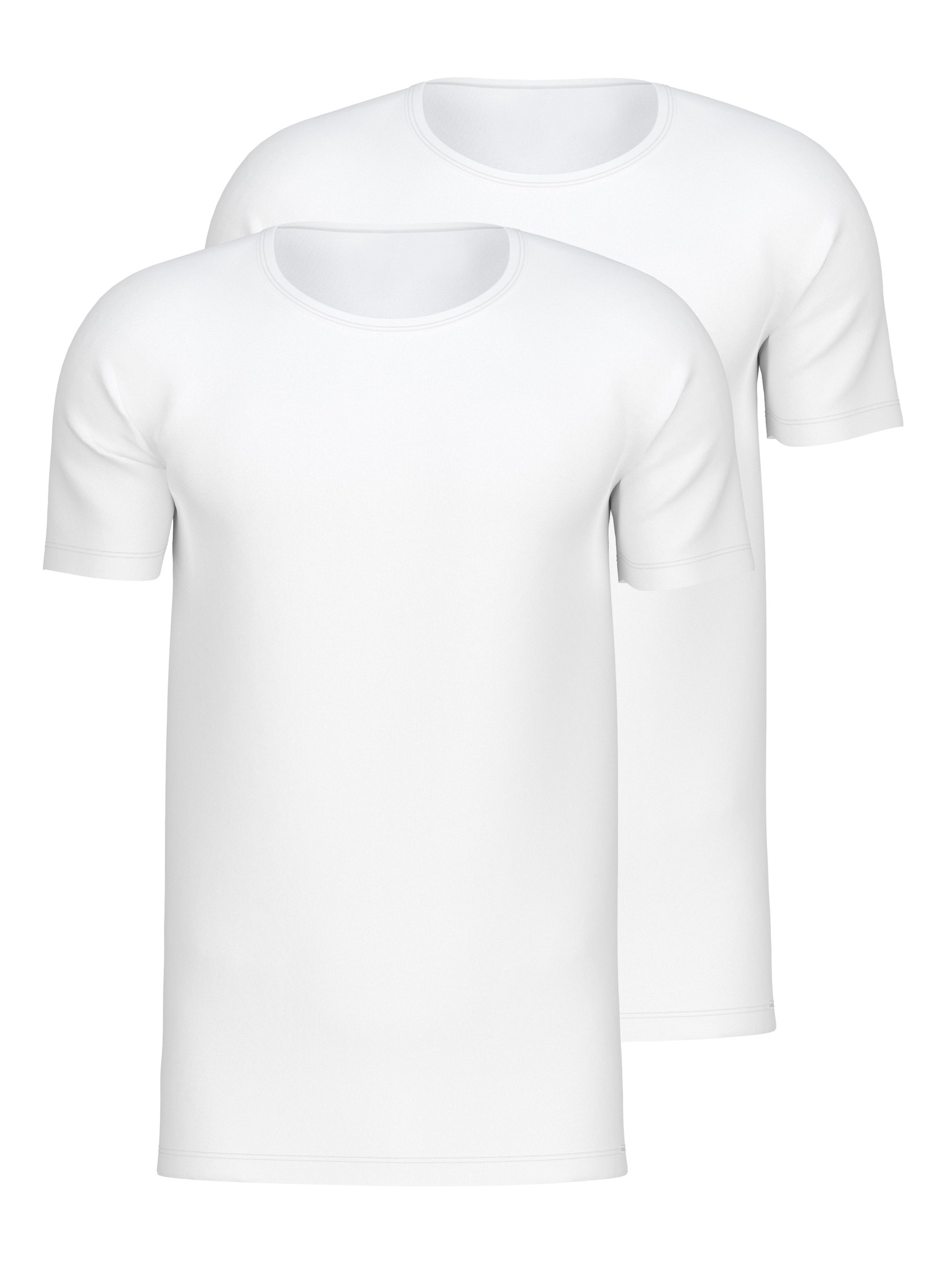 Multipack Men - T-Shirt, 2-Pack made of Cotton in White, Unicoloured, from the Natural Benefit series by CALIDA