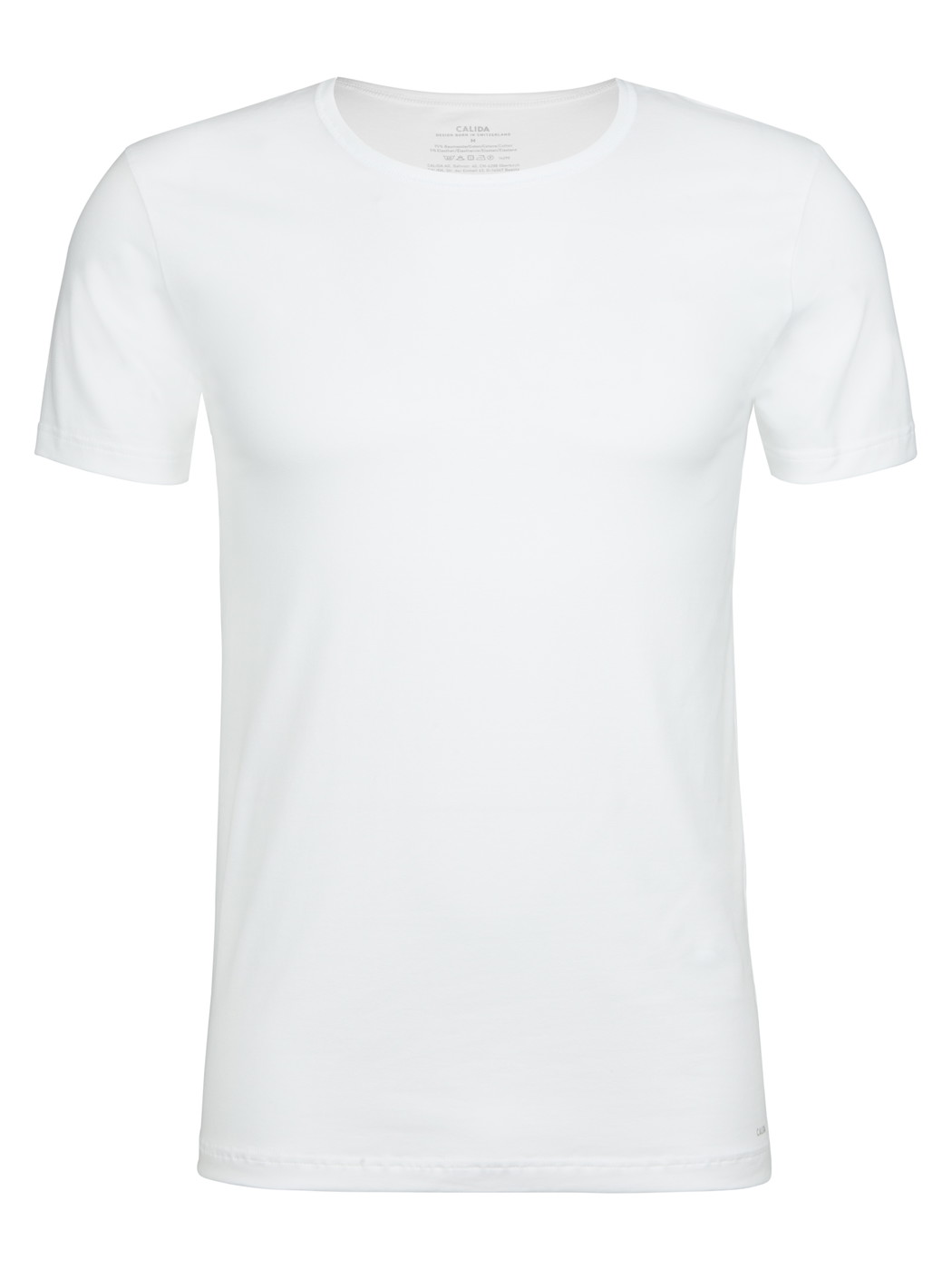 Uomo - T-Shirt in Cotone di colore Bianco, Tinta unita, della serie Cotton Code di CALIDA