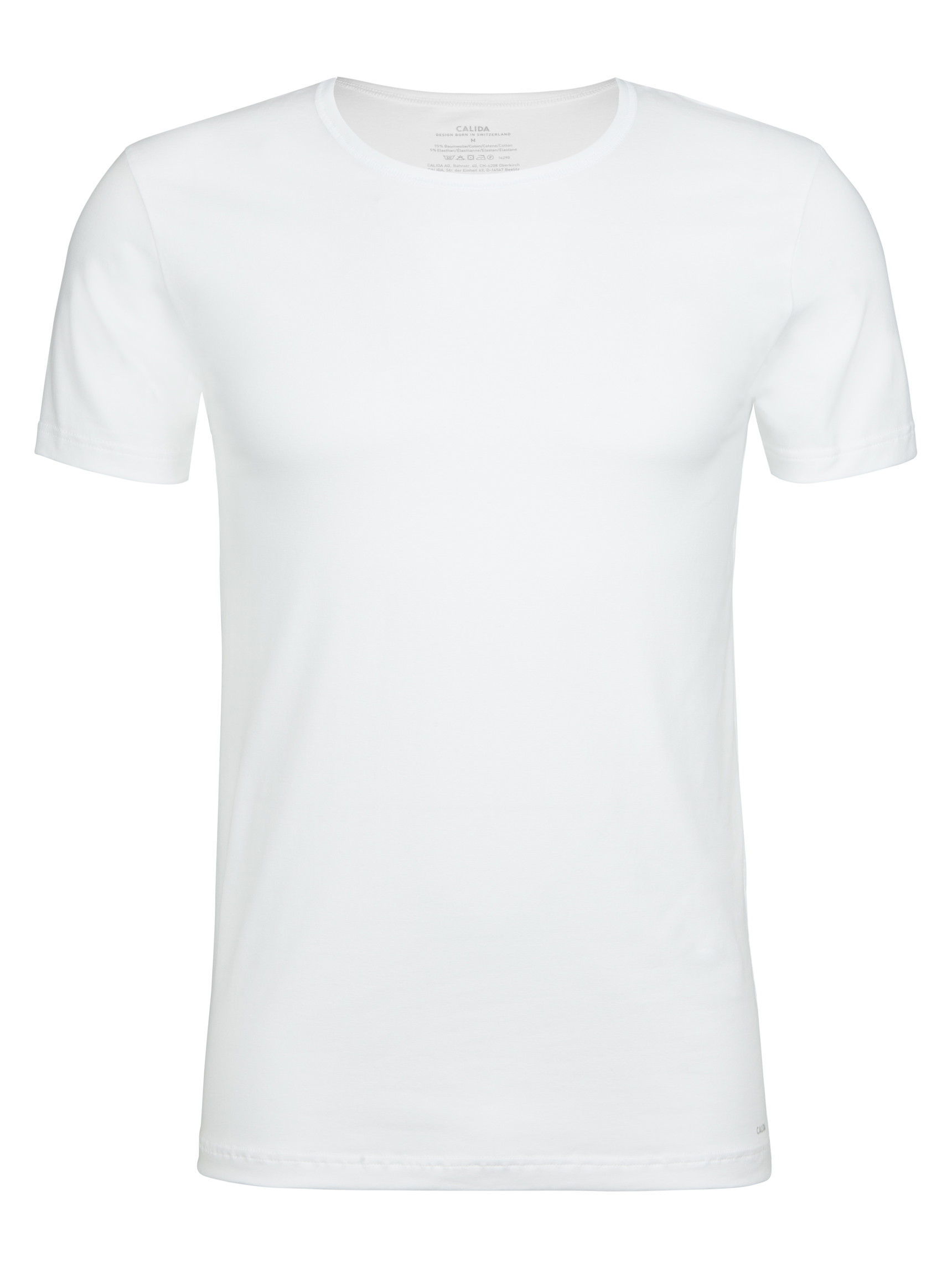 Uomo - T-Shirt in Cotone di colore Bianco, Tinta unita, della serie Cotton Code di CALIDA