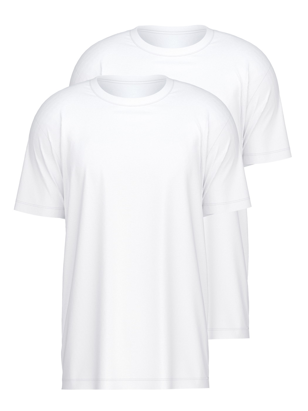 Multipack Uomo - T-Shirt, 2er-Pack in 100% cotone di colore Bianco, Tinta unita, della serie Natural Benefit di CALIDA
