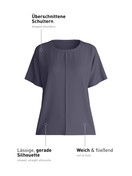 Damen - Kurzarm-Shirt aus Modal in Blau, Einfarbig aus Serie Natural Loungewear von CALIDA