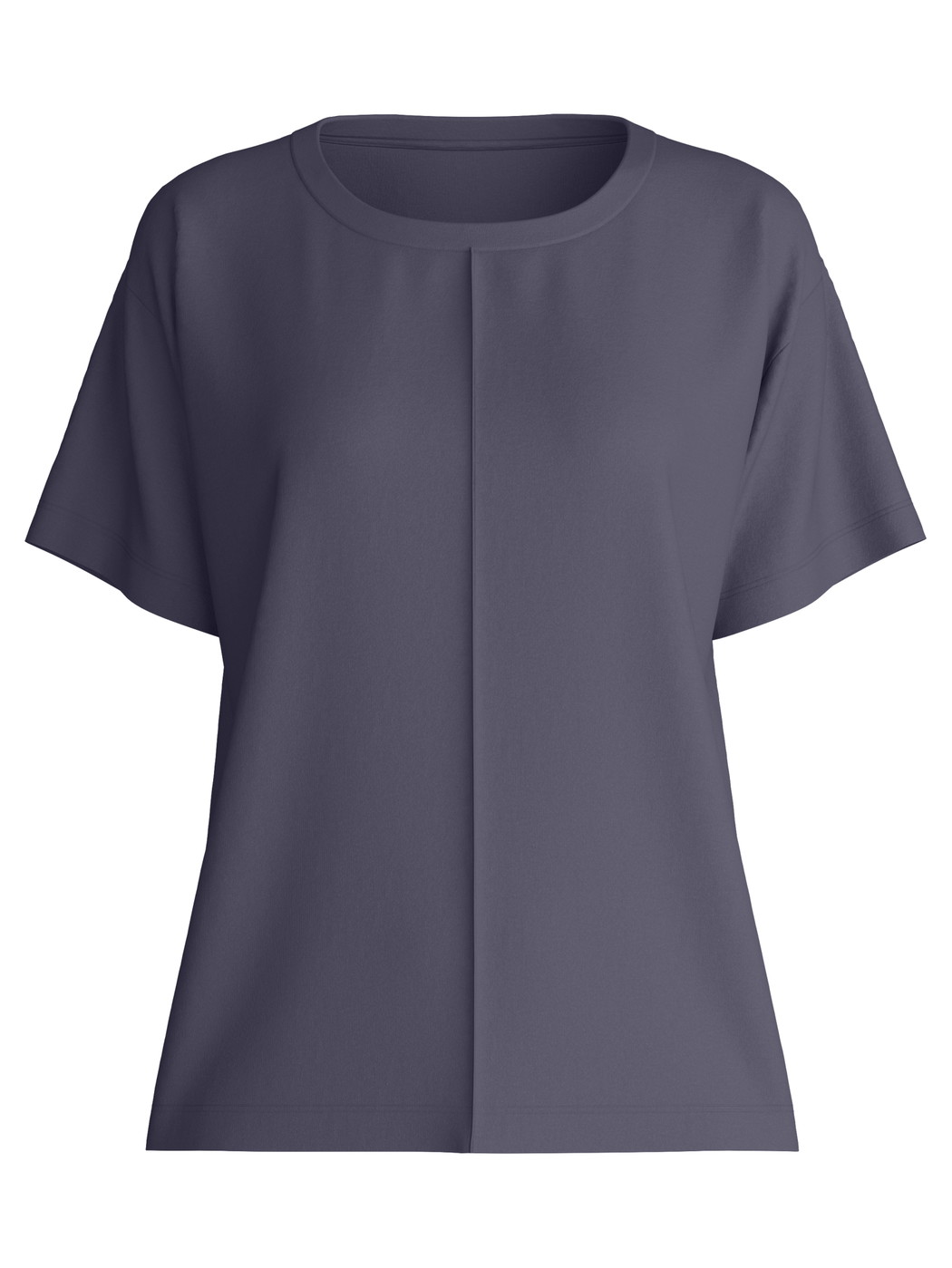 Damen - Kurzarm-Shirt aus Modal in Blau, Einfarbig aus Serie Natural Loungewear von CALIDA
