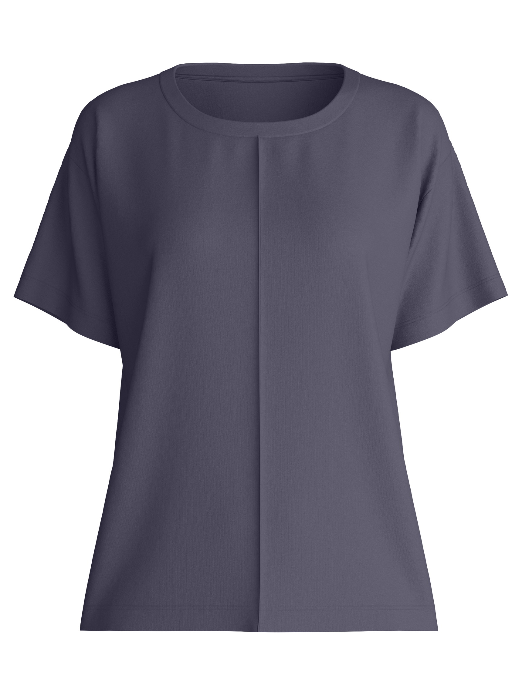 Damen - Kurzarm-Shirt aus Modal in Blau, Einfarbig aus Serie Natural Loungewear von CALIDA