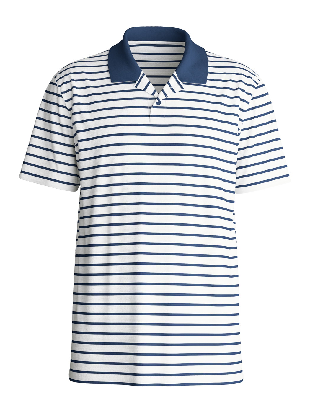 Herren - Polo-Shirt aus 100% Baumwolle in Blau, Gestreift aus Serie RMX Lounge Journey von CALIDA