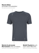 Herren - Kurzarm-Shirt aus Lyocell in Grau, Einfarbig aus Serie DSW Warming von CALIDA