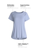 Women - Shirt short sleeve made of Lyocell in Blue, Unicoloured, from the DSW Cooling series by CALIDA