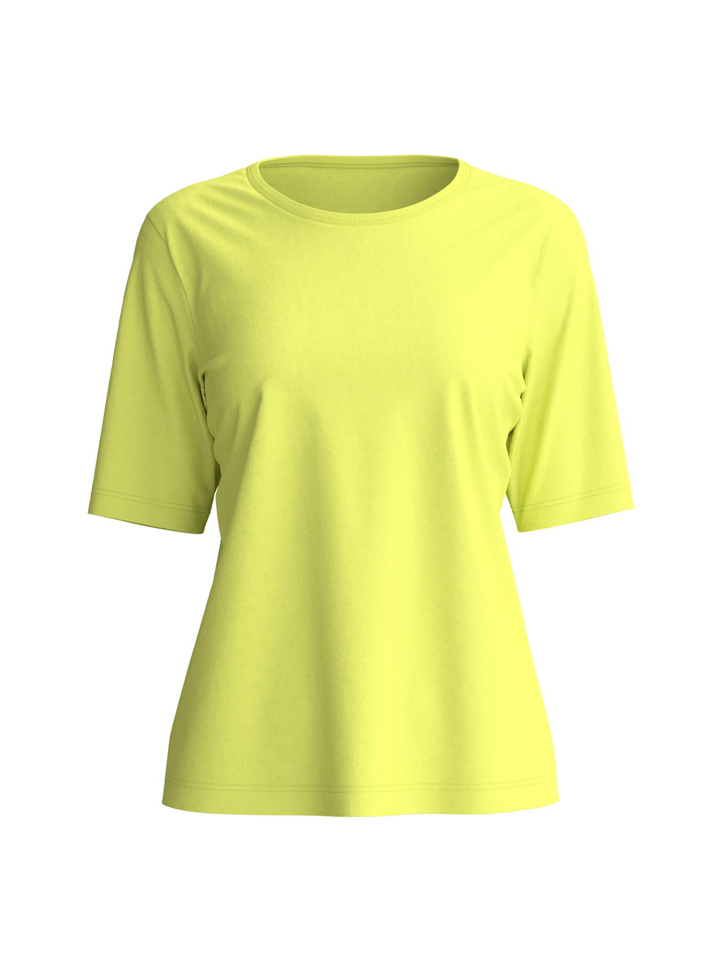 Damen - Kurzarm-Shirt aus 100% Baumwolle in Grün, Einfarbig aus Serie Late Bloom M&M von CALIDA