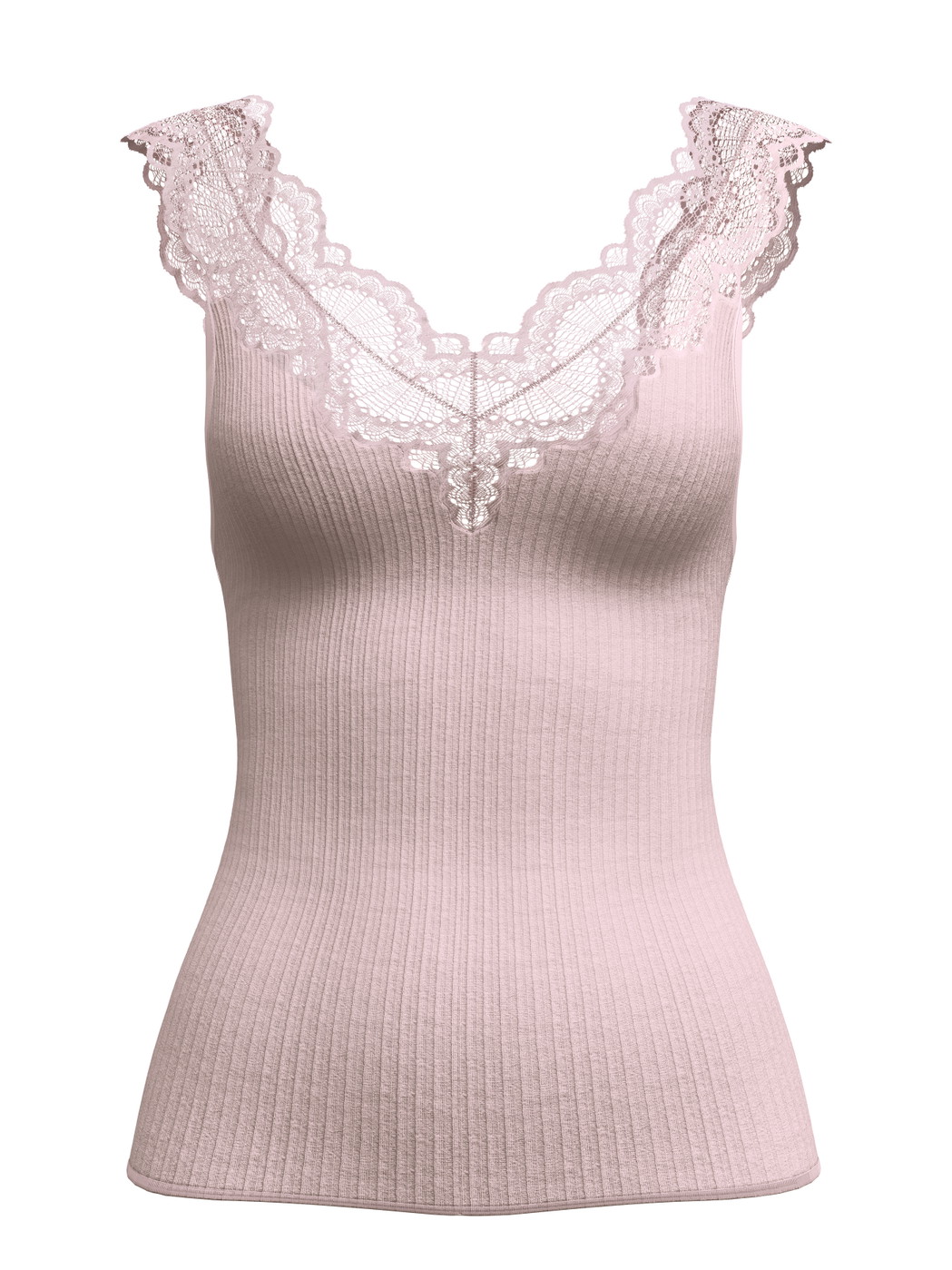 Damen - Tank-Top aus TENCEL™ Modal aus Modal in Violett, Spitze aus Serie Feminine Lounge von CALIDA
