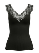 Damen - Tank-Top aus TENCEL™ Modal aus Modal in Schwarz, Spitze aus Serie Feminine Lounge von CALIDA