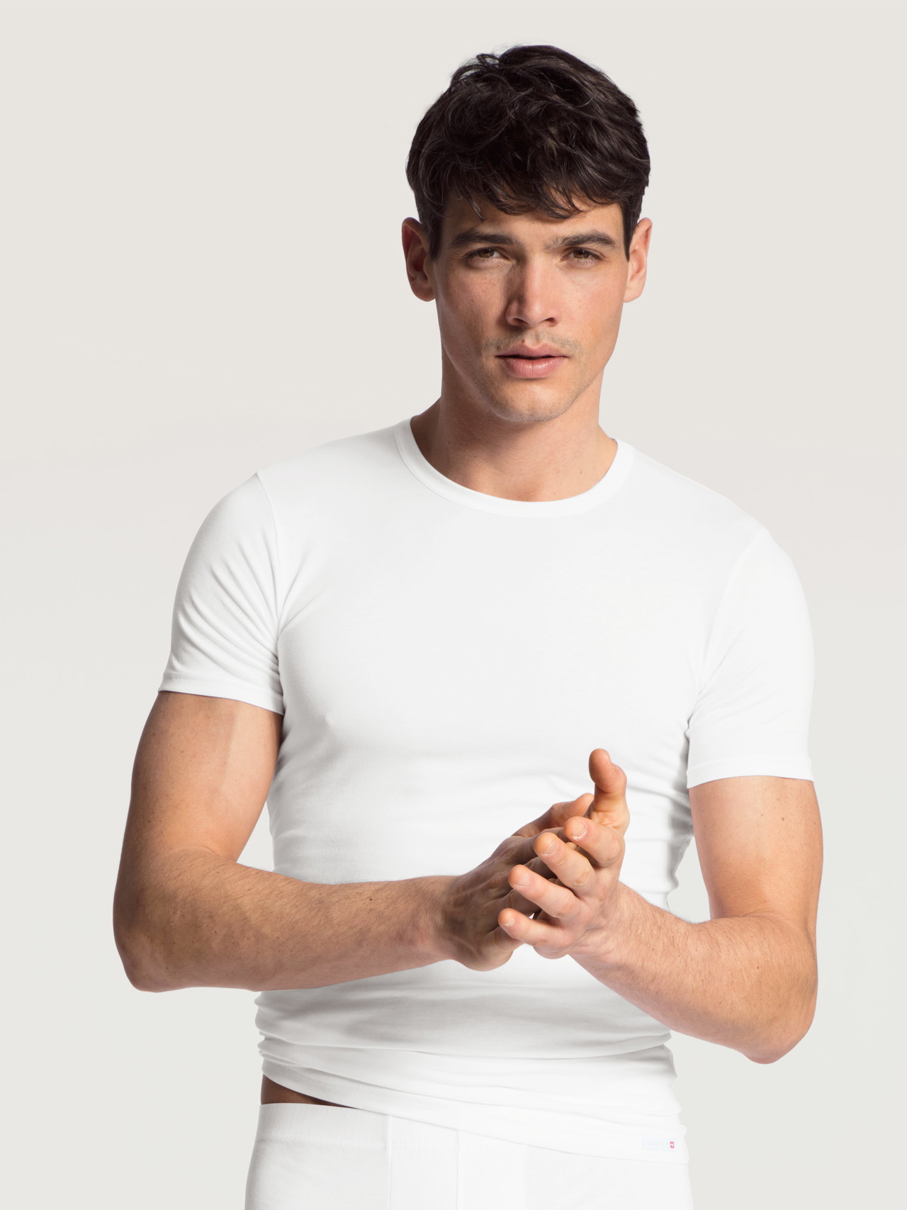 CALIDA Evolution T-Shirtfür Herren, XL, Weiß, Baumwoll-Bestseller für jeden Typ und jeden Tag