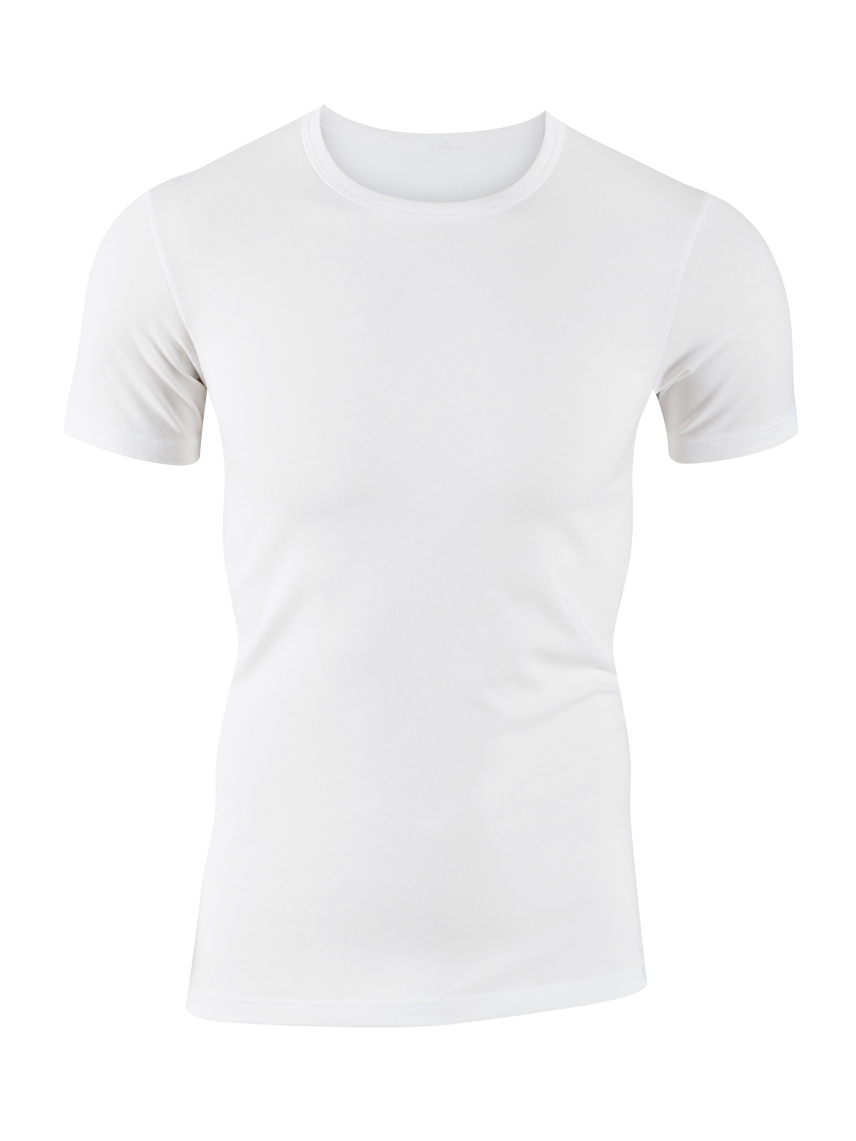 Herren - T-Shirt aus Baumwolle in Weiß, Einfarbig aus Serie Evolution von CALIDA