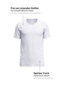 Men - Shirt shortsleeve made of TENCEL™ in White, Unicoloured, from the Natural Cooling series by CALIDA