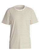 Herren - Kurzarm-Shirt aus Viskose in Schwarz, Gestreift aus Serie RMX Lounge Lecce von CALIDA
