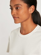 Damen - Kurzarm-Shirt aus Modal in Weiß, Einfarbig aus Serie Lounge & Relax von CALIDA, Detail