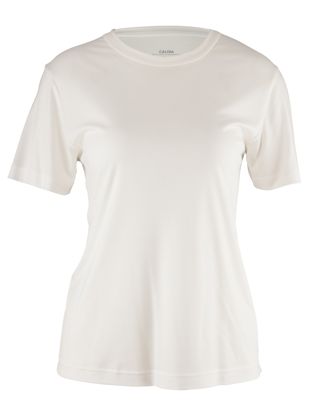 Damen - Kurzarm-Shirt aus Modal in Weiß, Einfarbig aus Serie Lounge & Relax von CALIDA
