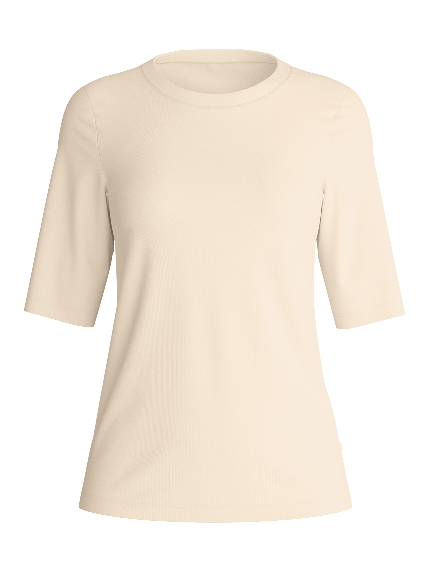 Damen - Kurzarm-Shirt aus Baumwolle in Beige, Einfarbig aus Serie Favourites Arts von CALIDA