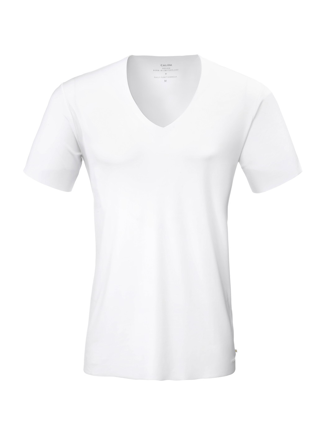 Homme - T-Shirt à manches courtes en Modal de couleur Blanc, Unicolore, de la série Clean Line de CALIDA