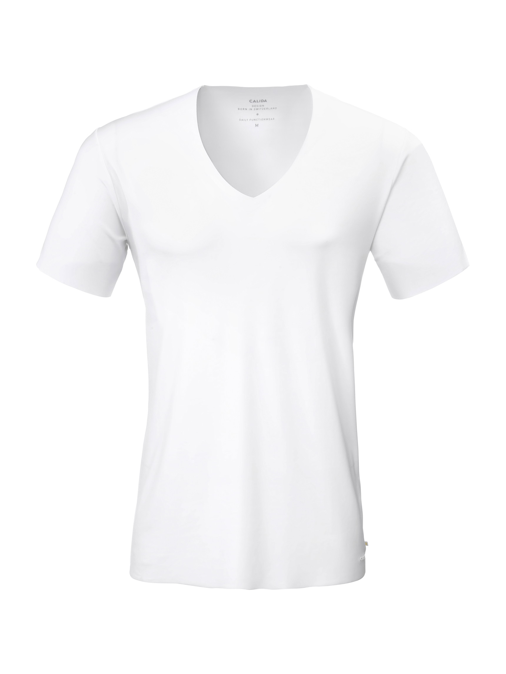 Homme - T-Shirt à manches courtes en Modal de couleur Blanc, Unicolore, de la série Clean Line de CALIDA