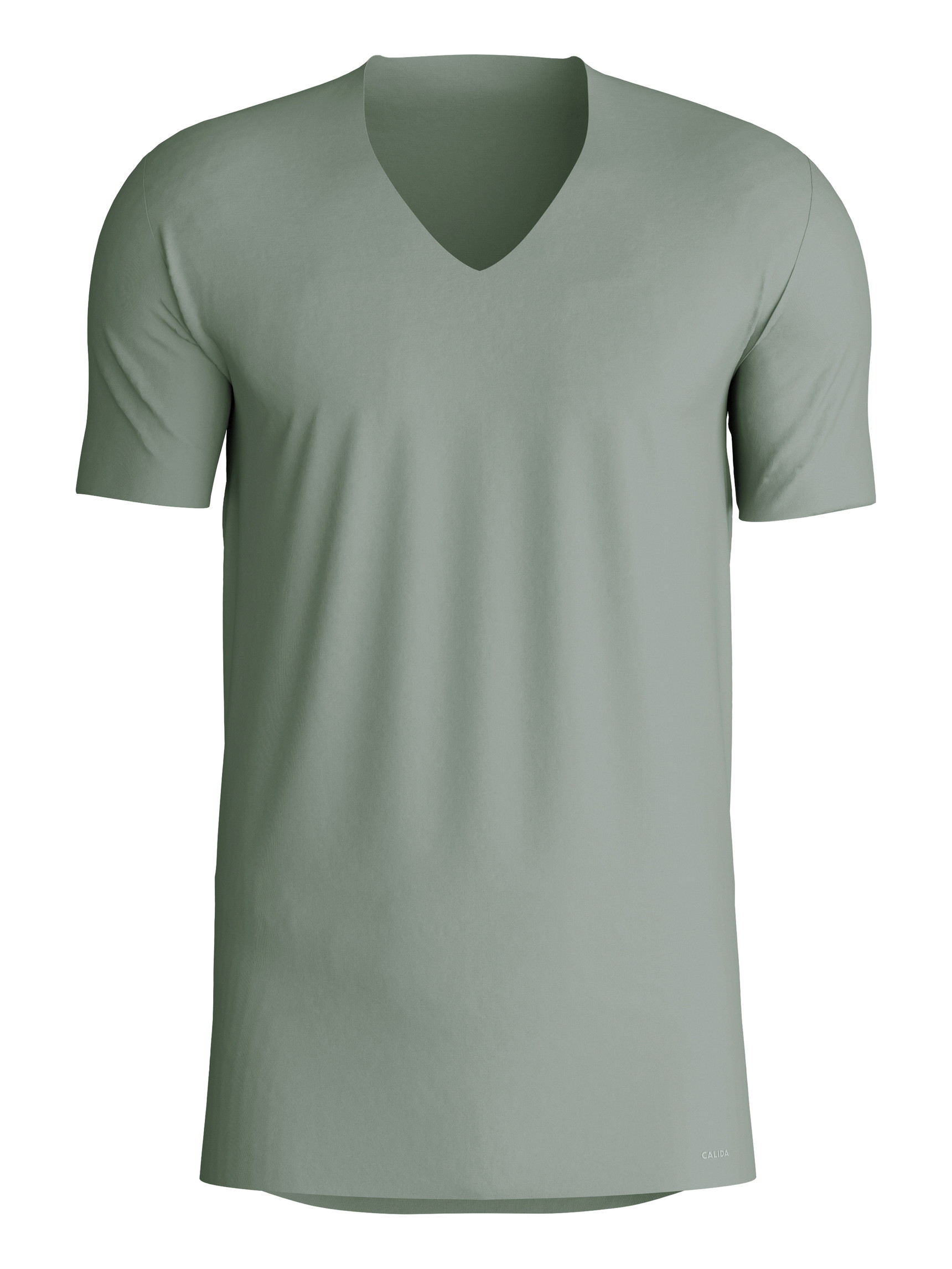 Men - V-shirt made of Modal in Grey, Unicoloured, from the Clean Line series by CALIDA