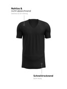 Men - V-shirt made of Modal in Black, Unicoloured, from the Clean Line series by CALIDA