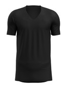 Herren - Kurzarm-Shirt, V-Neck aus Modal in Schwarz, Einfarbig aus Serie Clean Line von CALIDA