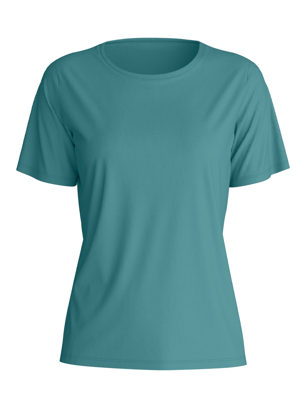 Damen - Kurzarm-Shirt aus 100% Baumwolle in Türkis, Einfarbig aus Serie Favourites Beach von CALIDA