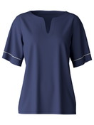 Damen - Kurzarm-Shirt aus 100% Baumwolle in Blau, Einfarbig aus Serie Favourites Magic von CALIDA