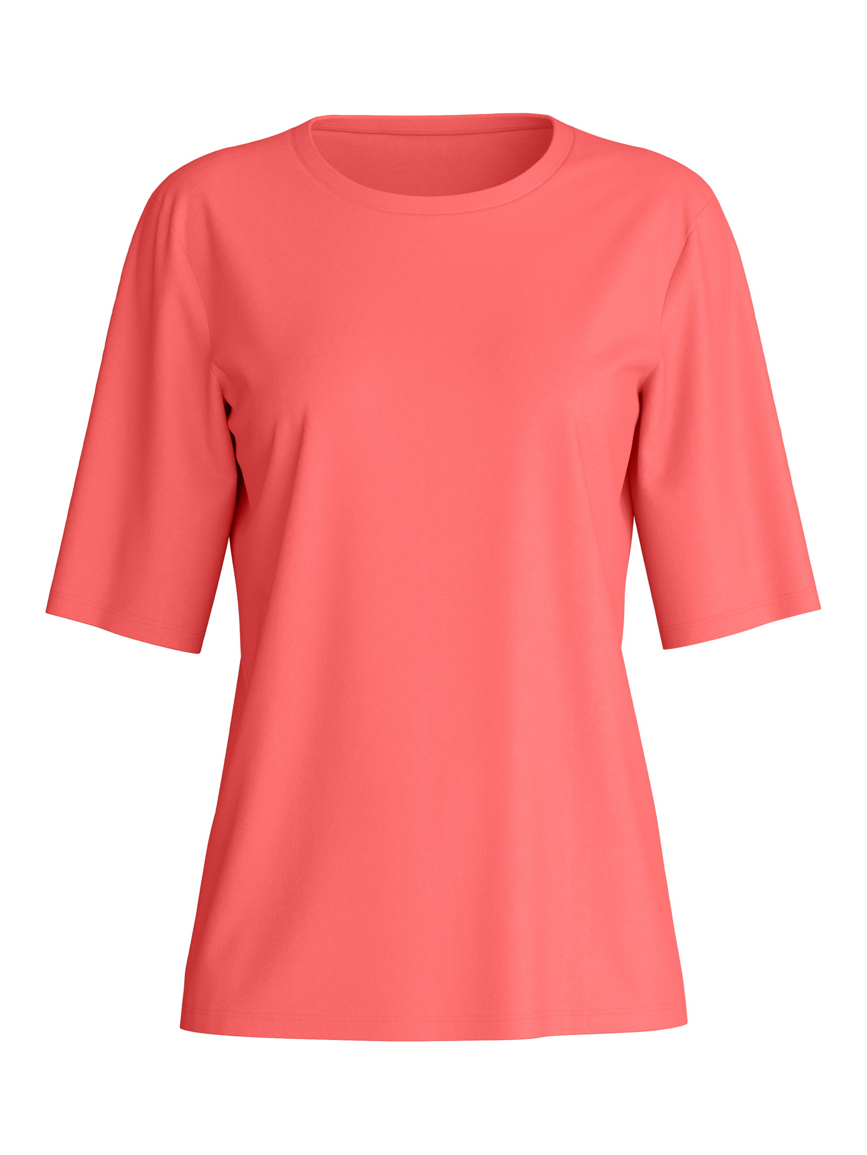 Women - Short-sleeved shirt made of 100% Cotton in Orange, Unicoloured, from the Favourites Beach series by CALIDA