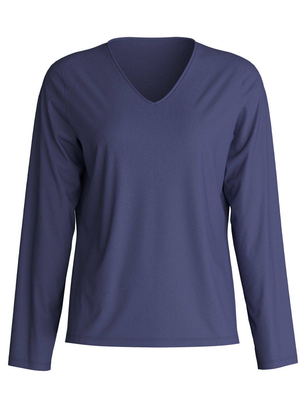 Women - Shirt long sleeve made of 100% Cotton in Blue, Unicoloured, from the Favourites Universe series by CALIDA