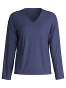 Women - Shirt long sleeve made of 100% Cotton in Blue, Unicoloured, from the Favourites Universe series by CALIDA