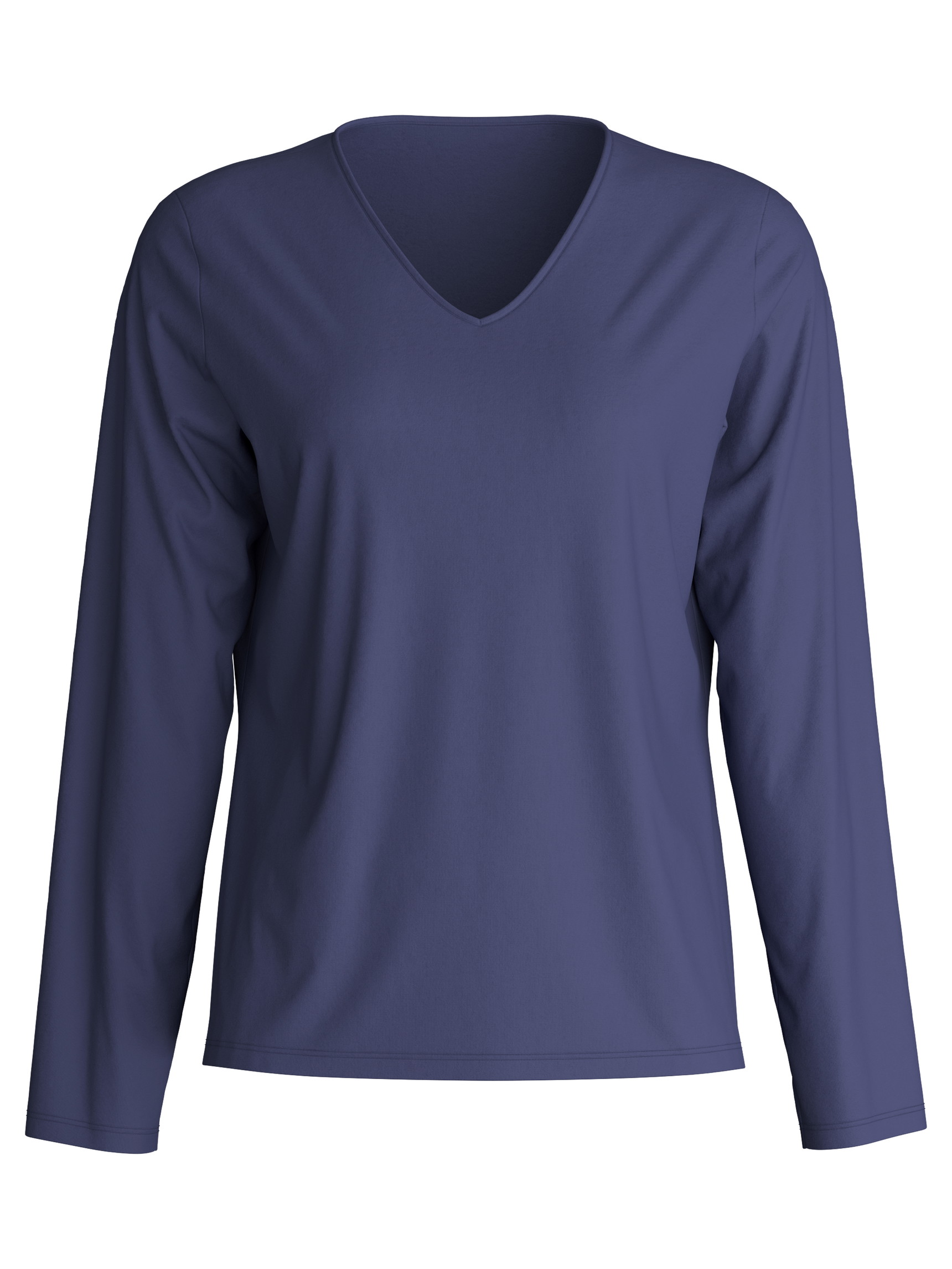 Femme - T-shirt à manches longues en 100% coton de couleur Bleu, Unicolore, de la série Favourites Universe de CALIDA