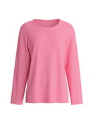 Damen - Langarm-Shirt aus 100% Baumwolle in Rosa, Einfarbig aus Serie Sleep Over M&M von CALIDA