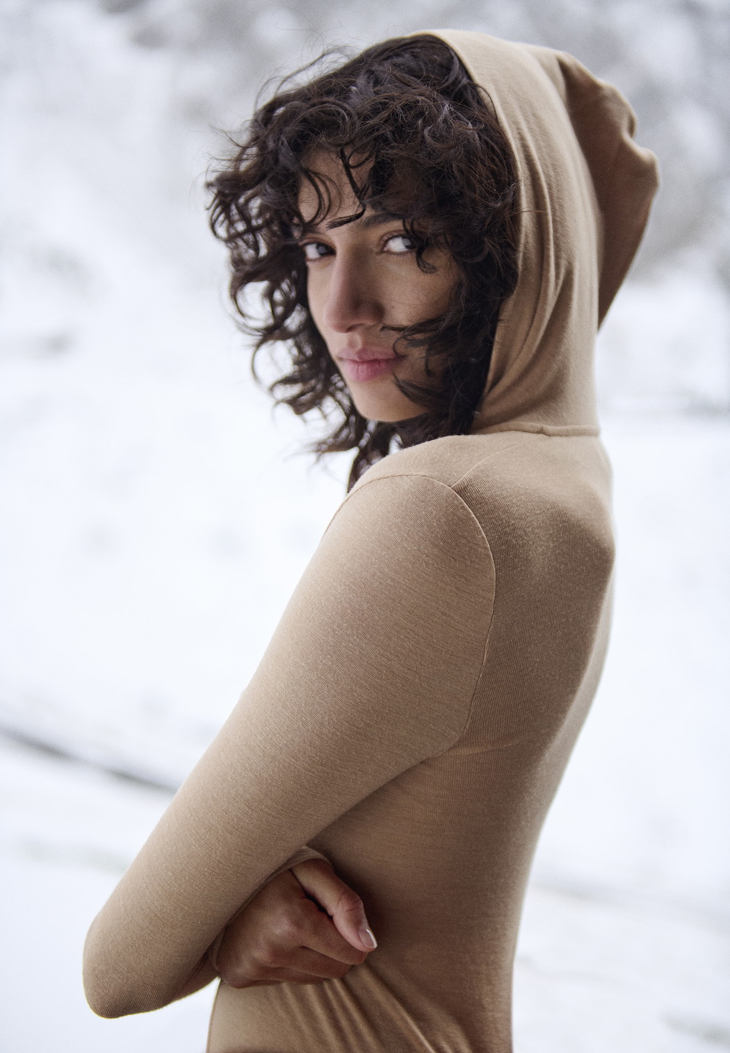 Women model is wearing  made of Wool in Brown, Unicoloured from the True Confidence series by CALIDA, Additional Image