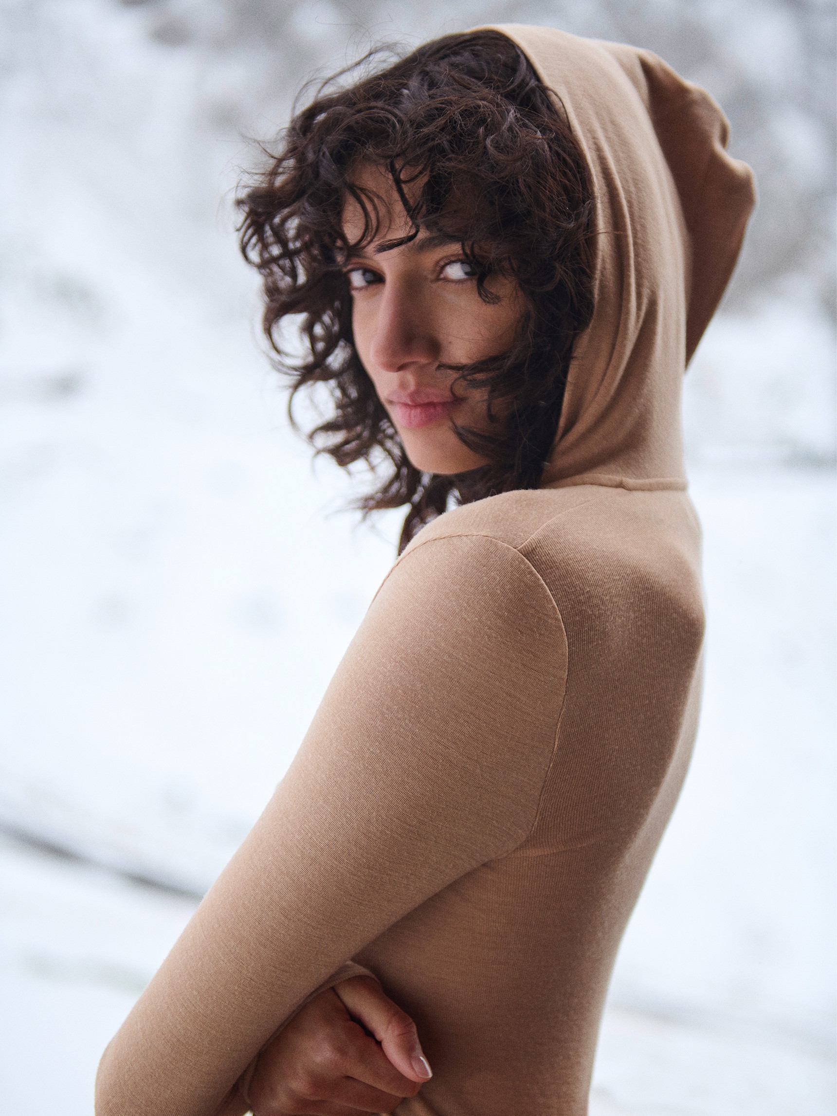 Women model is wearing  made of Wool in Brown, Unicoloured from the True Confidence series by CALIDA, Additional Image