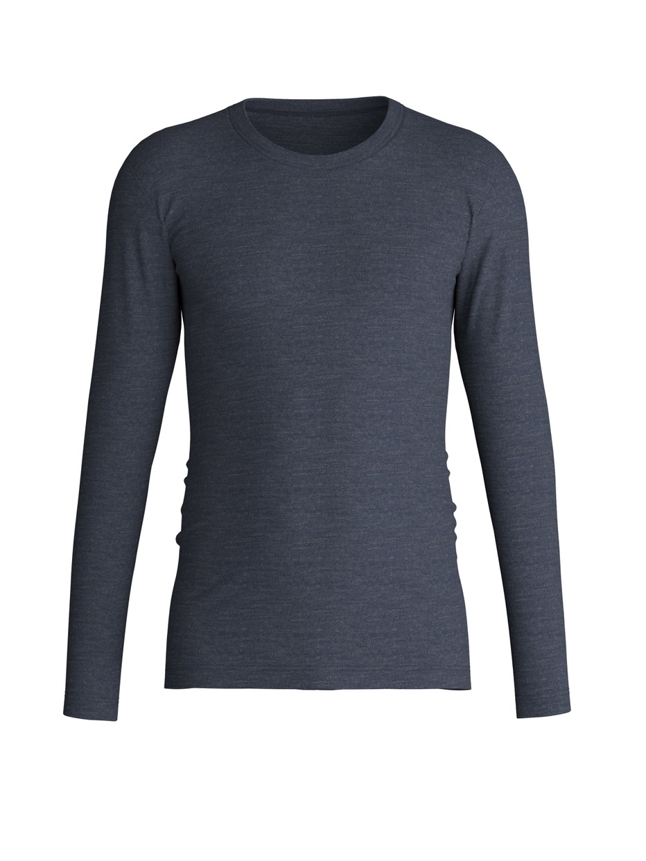 Men - Wool-silk long-sleeved shirt made of Wool in Blue, Unicoloured, from the Wool & Silk series by CALIDA