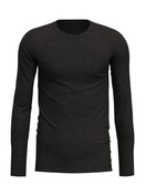 Herren - Langarm-Shirt aus Wolle und Seide aus Wolle in Grau, Einfarbig aus Serie Wool & Silk von CALIDA